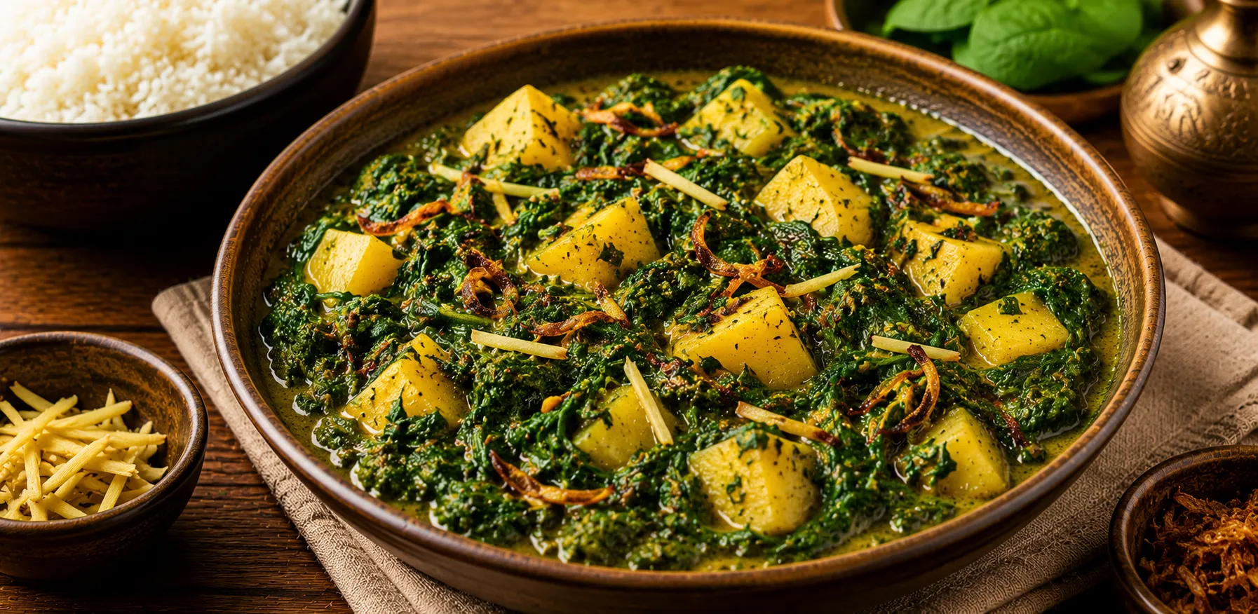 Vegetarisches Aloo Palak